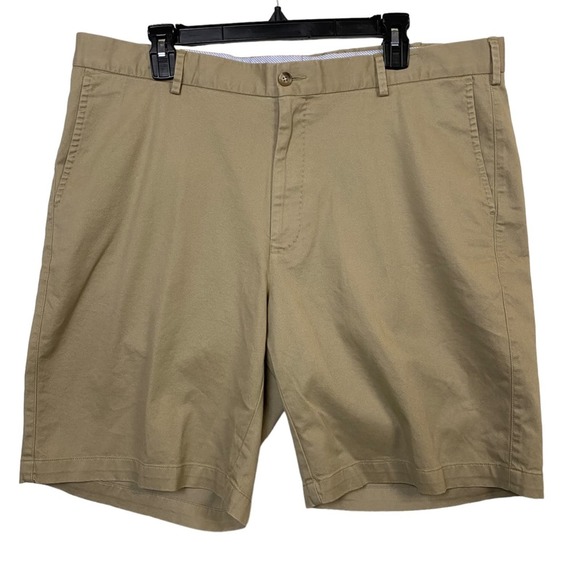 Peter Millar Soft Touch Twill Khaki Active Golf Shorts Size 38 - Picture 1 of 6